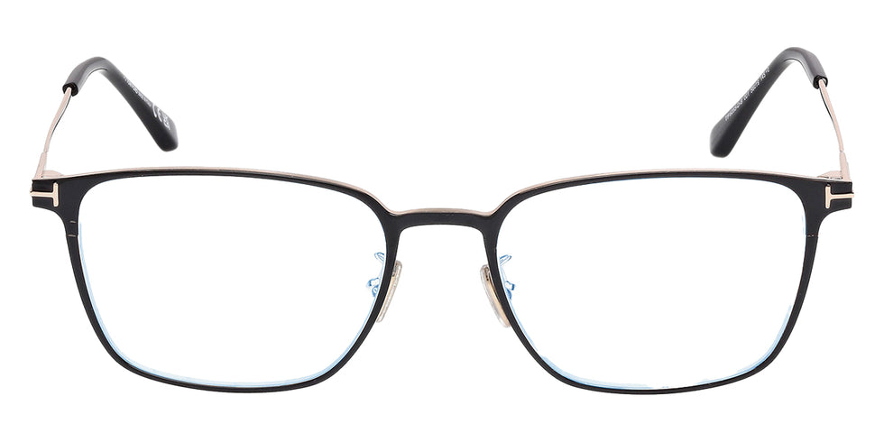 Tom Ford® FT6055-D-B FT6055-D-B 001 56 - Shiny Black / Blue Filter Eyeglasses