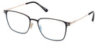 Tom Ford® FT6055-D-B FT6055-D-B 001 56 - Shiny Black / Blue Filter Eyeglasses