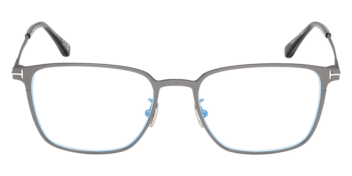 Tom Ford® FT6055-D-B FT6055-D-B 012 56 - Shiny Dark Ruthenium / Blue Filter Eyeglasses