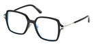 Tom Ford® FT6057-D-B FT6057-D-B 001 51 - Shiny Black / Blue Filter Eyeglasses