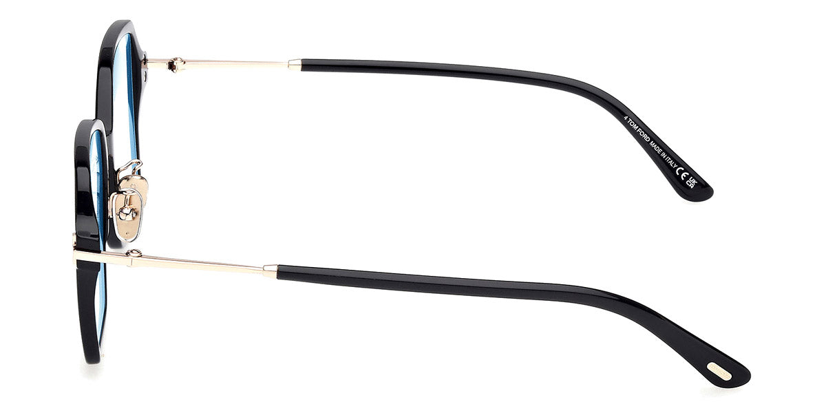 Tom Ford® FT6057-D-B FT6057-D-B 001 51 - Shiny Black / Blue Filter Eyeglasses