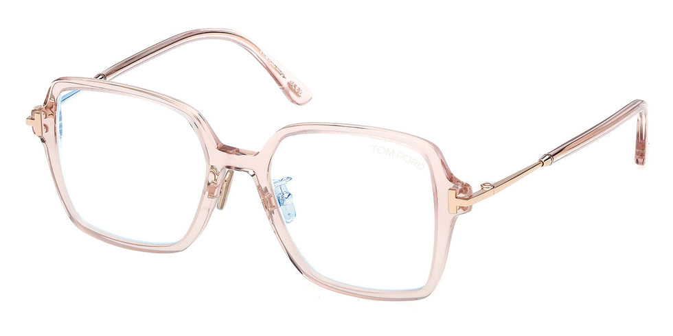 Tom Ford® FT6057-D-B FT6057-D-B 072 51 - Shiny Light Pink / Blue Filter Eyeglasses