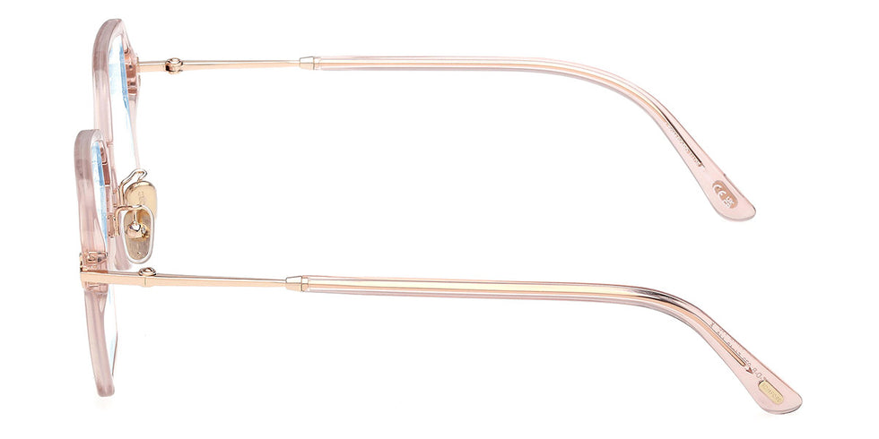 Tom Ford® FT6057-D-B FT6057-D-B 072 51 - Shiny Light Pink / Blue Filter Eyeglasses