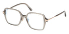 Tom Ford® FT6057-D-B FT6057-D-B 096 51 - Shiny Dark Green / Blue Filter Eyeglasses