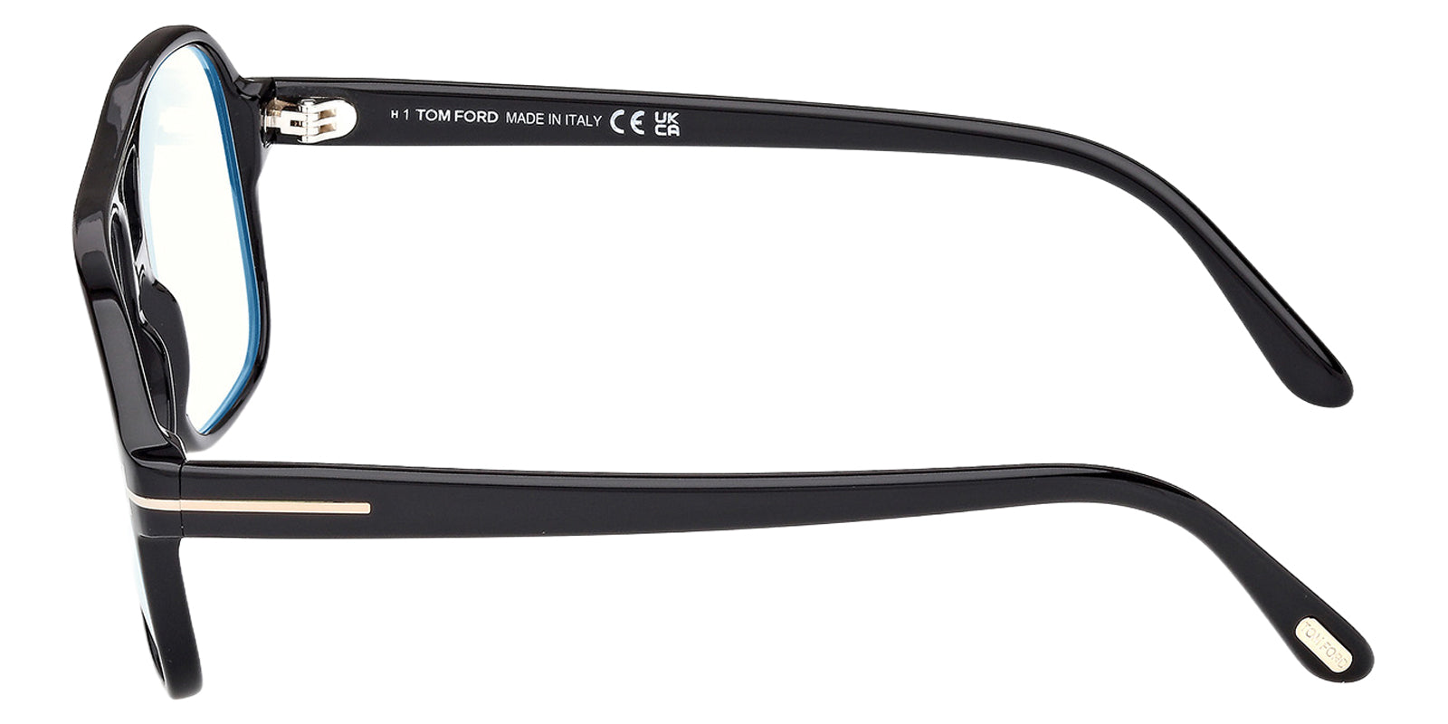 Tom Ford® FT6058-B FT6058-B 001 58 - Shiny Black / Blue Filter Eyeglasses