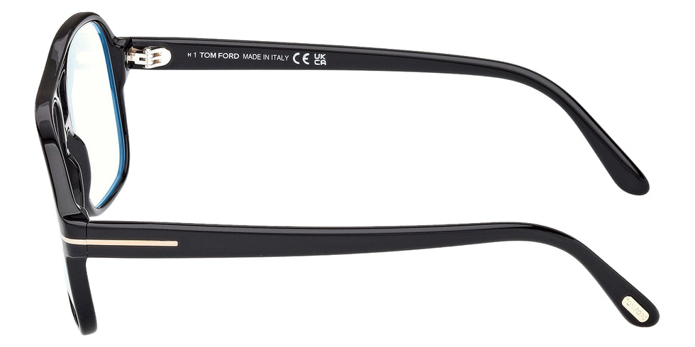 Tom Ford® FT6058-B FT6058-B 001 58 - Shiny Black / Blue Filter Eyeglasses