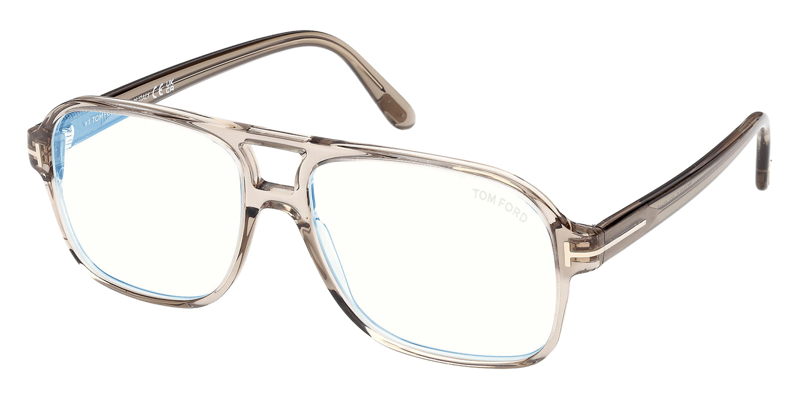 Tom Ford® FT6058-B FT6058-B 051 58 - Mastic / Blue Filter Eyeglasses