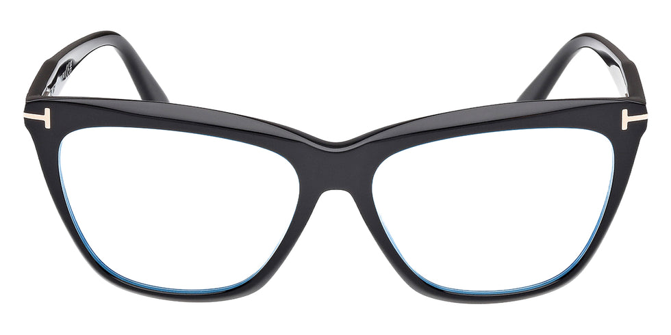 Tom Ford® FT6064-B FT6064-B 001 56 - Shiny Black / Blue Filter Eyeglasses