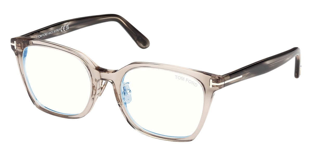 Tom Ford® FT6103-D-B Eyeglasses FT6103-D-B 045 53 - 045 - Shiny Light Brown/Shiny Light Brown