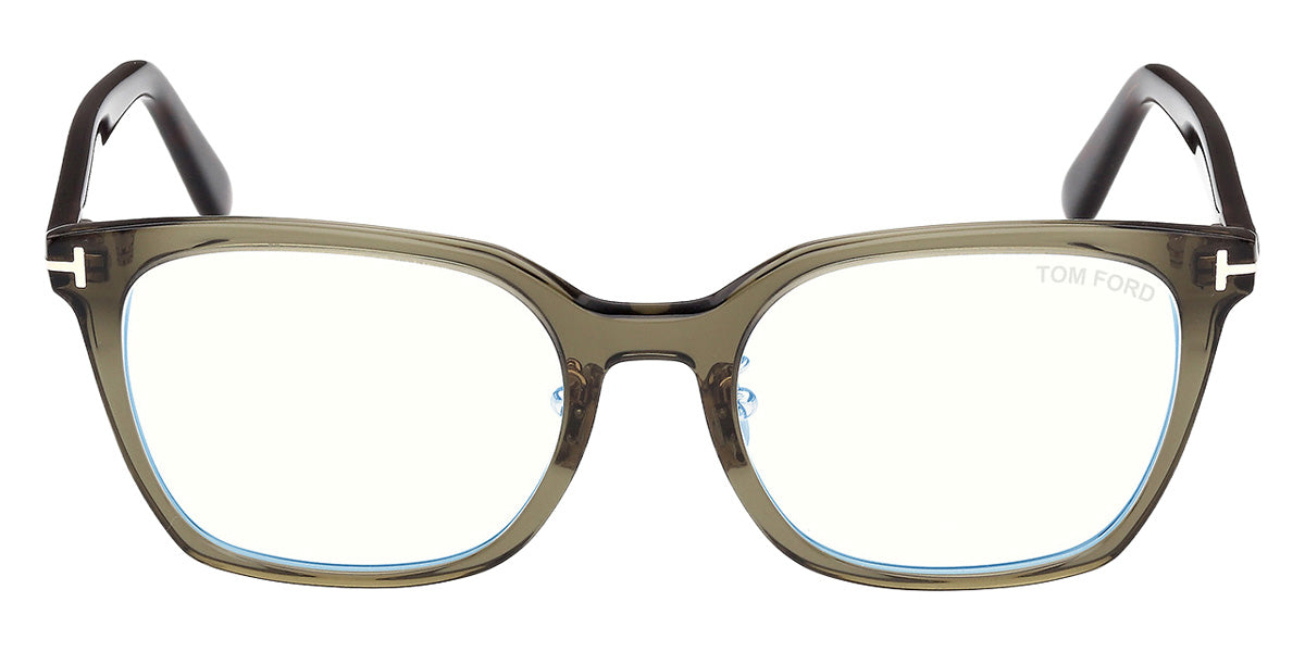 Tom Ford® FT6103-D-B Eyeglasses FT6103-D-B 096 53 - 096 - Shiny Dark Green/Shiny Dark Green