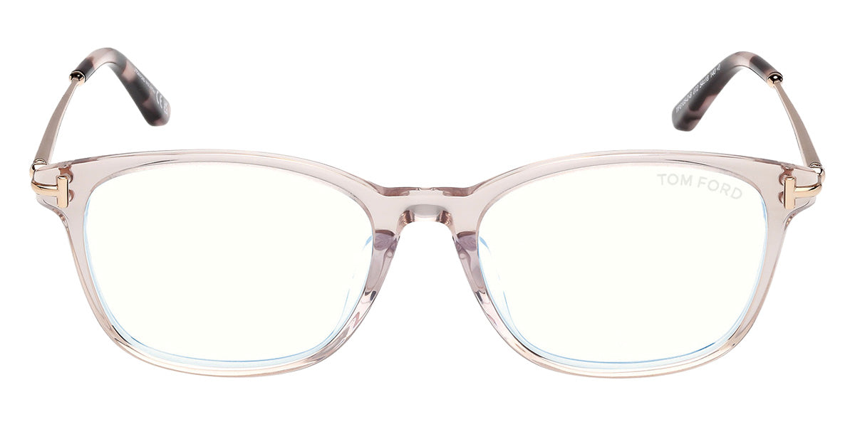 Tom Ford® FT6105-D-B Eyeglasses FT6105-D-B 072 54 - 072 - Shiny Light Pink/Coloured Havana