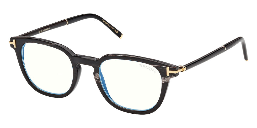 Tom Ford® FT6109-P-B Eyeglasses FT6109-P-B 063 49 - 063 - Black Horn/Black Horn