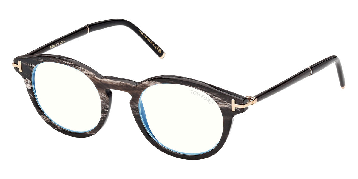 Tom Ford® FT6110-P-B Eyeglasses FT6110-P-B 063 49 - 063 - Black Horn/Black Horn