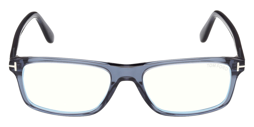 Tom Ford® FT6119-B Eyeglasses FT6119-B 090 55 - 090 - Shiny Blue/Shiny Blue