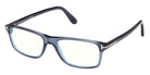 Tom Ford® FT6119-B Eyeglasses FT6119-B 090 55 - 090 - Shiny Blue/Shiny Blue