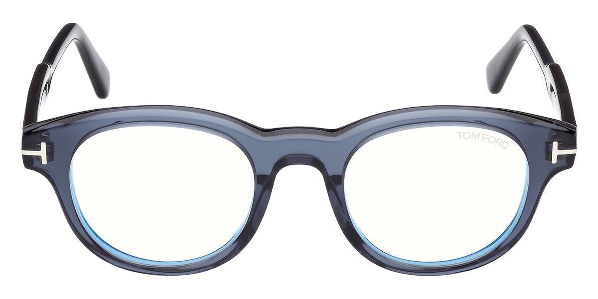 Tom Ford® FT6121-B Eyeglasses FT6121-B 090 47 - 090 - Shiny Blue/Shiny Blue