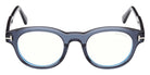 Tom Ford® FT6121-B Eyeglasses FT6121-B 090 47 - 090 - Shiny Blue/Shiny Blue