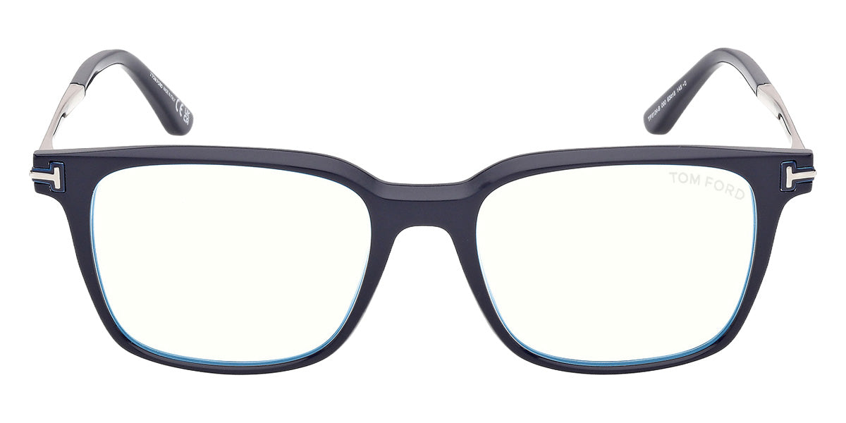 Tom Ford® FT6124-B Eyeglasses FT6124-B 090 53 - 090 - Shiny Blue/Shiny Blue
