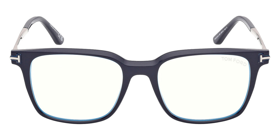 Tom Ford® FT6124-B Eyeglasses FT6124-B 090 53 - 090 - Shiny Blue/Shiny Blue