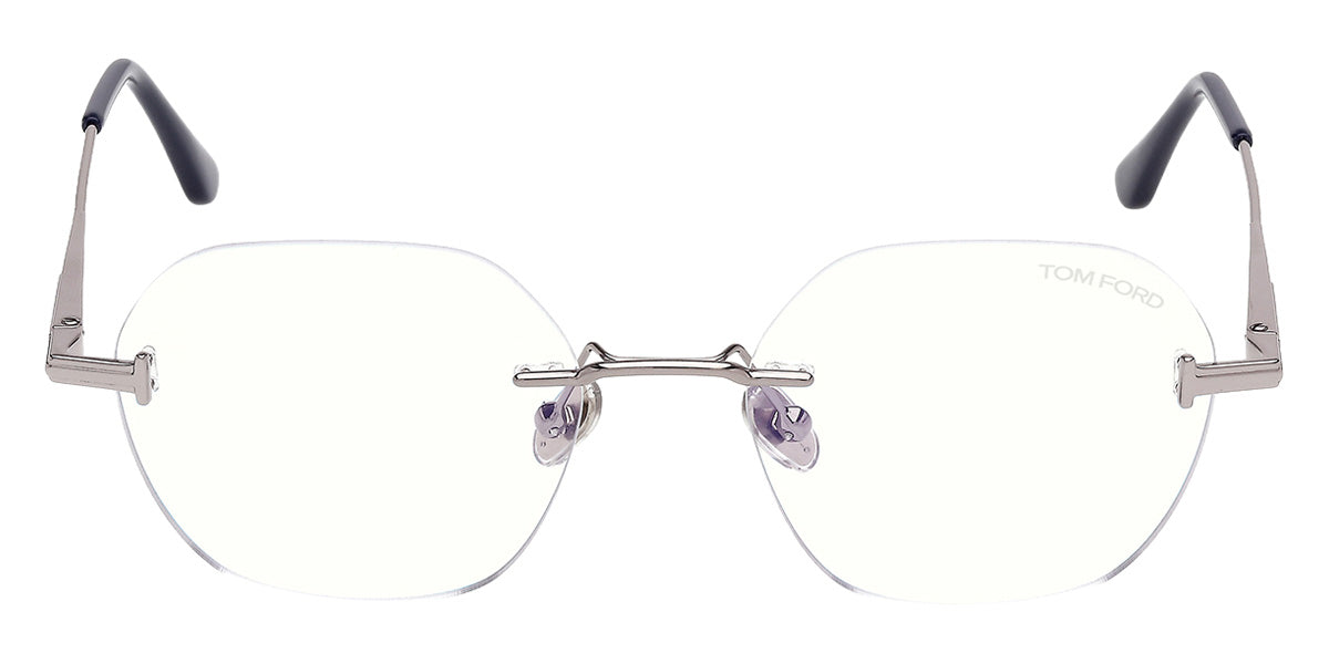 Tom Ford® FT6126-B Eyeglasses FT6126-B 014 52 - 014 - Shiny Light Ruthenium/Shiny Light Ruthenium