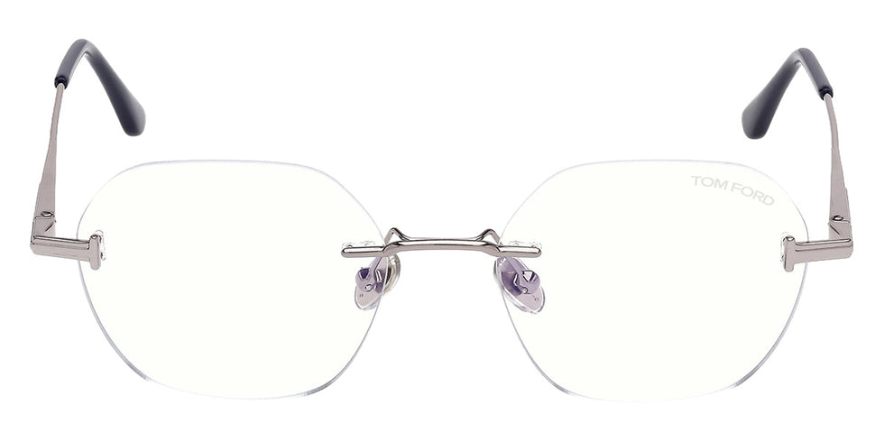 Tom Ford® FT6126-B Eyeglasses FT6126-B 014 52 - 014 - Shiny Light Ruthenium/Shiny Light Ruthenium