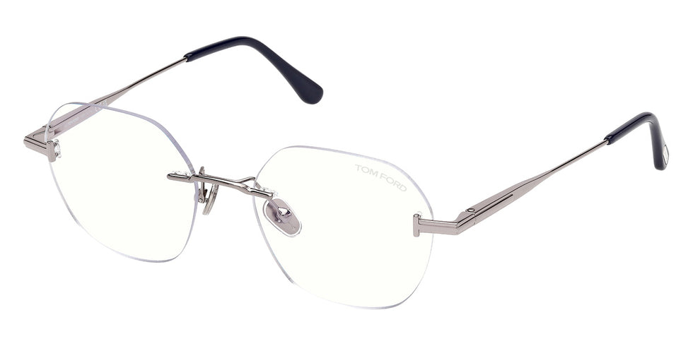 Tom Ford® FT6126-B Eyeglasses FT6126-B 014 52 - 014 - Shiny Light Ruthenium/Shiny Light Ruthenium