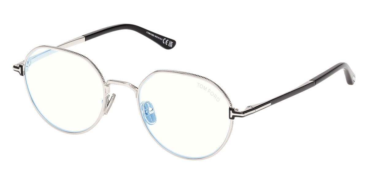 Tom Ford® FT6127-B Eyeglasses FT6127-B 016 51 - 016 - Shiny Palladium/Shiny Black