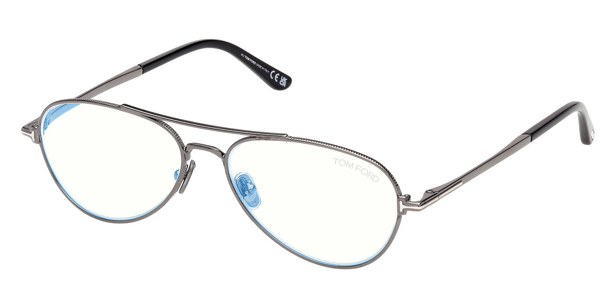 Tom Ford® FT6128-B Eyeglasses FT6128-B 008 56 - 008 - Shiny Gunmetal/Shiny Black