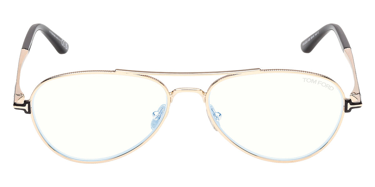 Tom Ford® FT6128-B Eyeglasses FT6128-B 028 56 - 028 - Shiny Rose Gold/Shiny Black