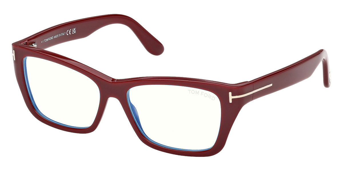 Tom Ford® FT6132-B Eyeglasses FT6132-B 069 54 - 069 - Shiny Bordeaux/Shiny Bordeaux