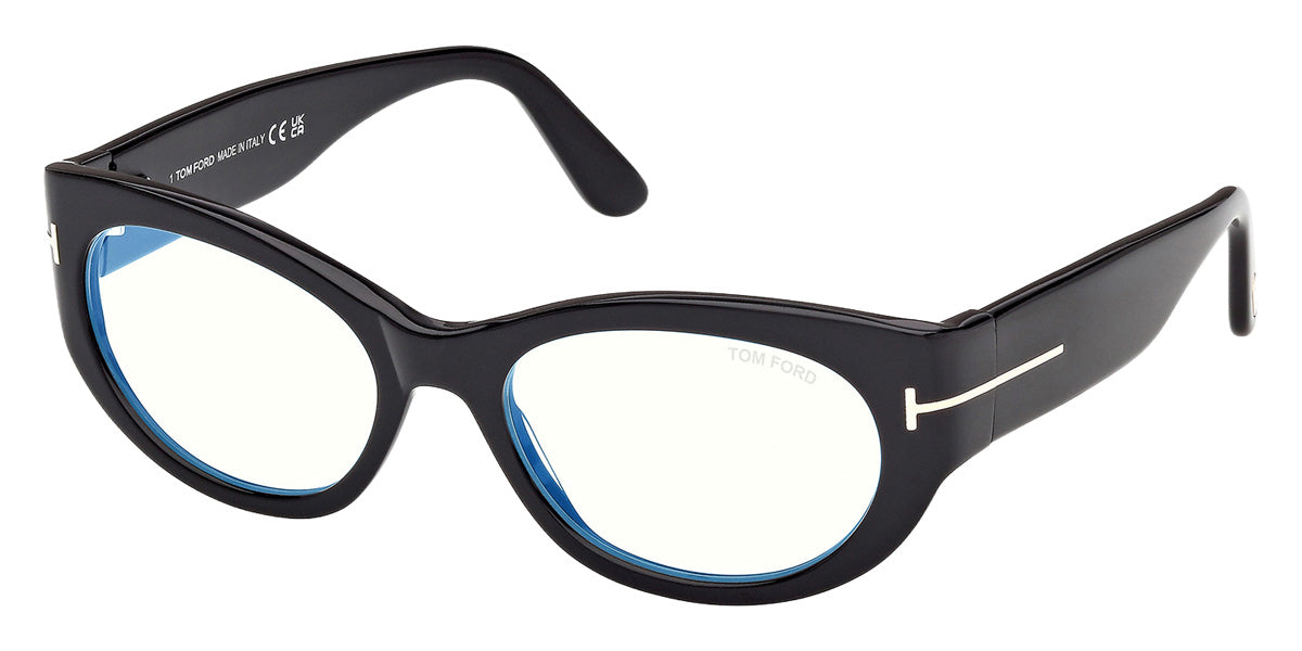 Tom Ford® FT6133-B Eyeglasses FT6133-B 001 54 - 001 - Shiny Black/Shiny Black
