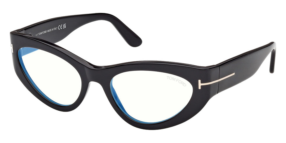 Tom Ford® FT6134-B Eyeglasses FT6134-B 001 55 - 001 - Shiny Black/Shiny Black