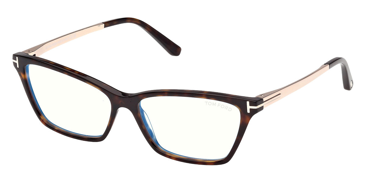 Tom Ford® FT6135-B Eyeglasses FT6135-B 052 56 - 052 - Dark Havana/Shiny Rose Gold