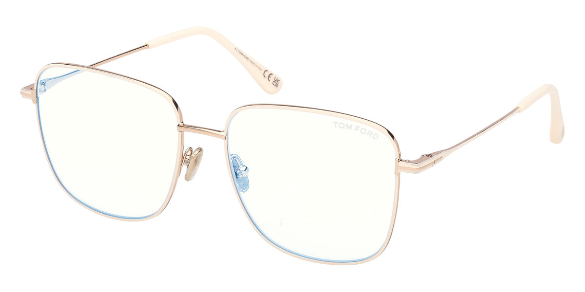 Tom Ford® FT6136-B Eyeglasses FT6136-B 025 56 - 025 - Shiny Ivory/Shiny Ivory