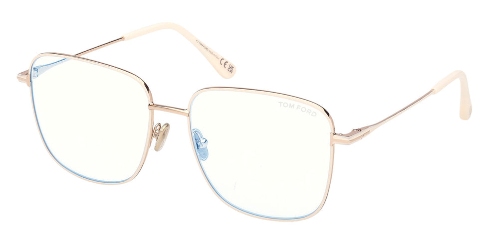 Tom Ford® FT6136-B Eyeglasses FT6136-B 025 56 - 025 - Shiny Ivory/Shiny Ivory