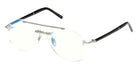 Tom Ford® FT6147-P Eyeglasses FT6147-P 016 57 - 016 - Shiny Palladium/Black Horn