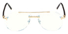 Tom Ford® FT6147-P Eyeglasses FT6147-P 030 57 - 030 - Shiny Deep Gold/Black Horn