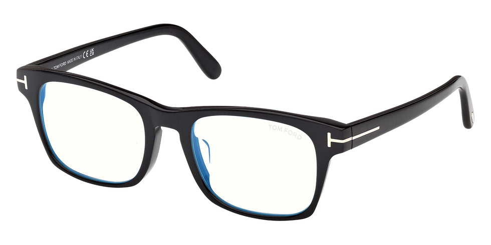 Tom Ford® FT6150-D-B Eyeglasses FT6150-D-B 001 55 - 001 - Shiny Black/Shiny Black