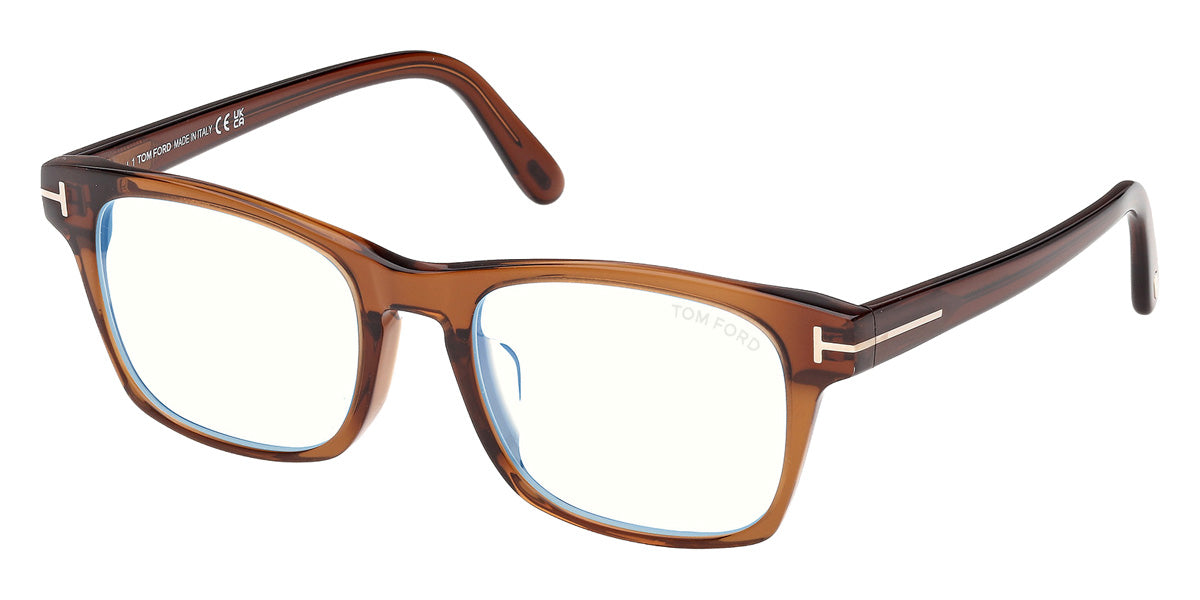Tom Ford® FT6150-D-B Eyeglasses FT6150-D-B 048 55 - 048 - Shiny Dark Brown/Shiny Dark Brown