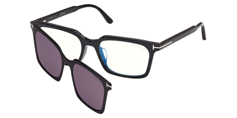 Tom Ford® FT6153-D-B Eyeglasses FT6153-D-B 001 57 - 001 - Shiny Black/Shiny Black