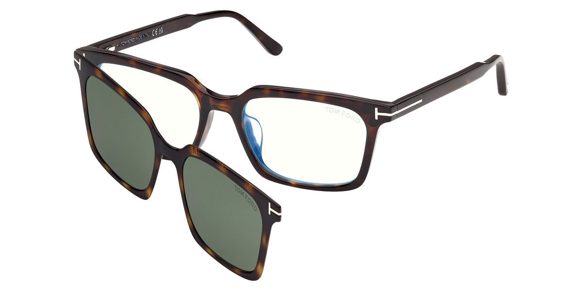 Tom Ford® FT6153-D-B Eyeglasses FT6153-D-B 052 57 - 052 - Dark Havana/Dark Havana