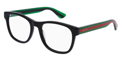 Gucci® GG0004ON GUC GG0004ON 002 53 - Black/Green Eyeglasses