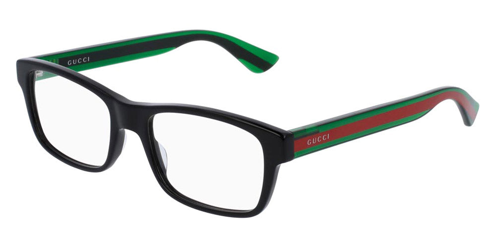 Gucci® GG0006ON GUC GG0006ON 002 53 - Black/Green Eyeglasses