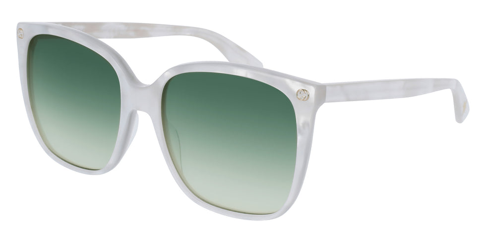 Gucci® GG0022S Sunglasses - White / Green