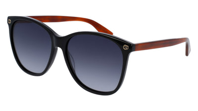 Gucci® GG0024S GUC GG0024S 003 58 - Black/Havana Sunglasses