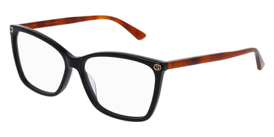 Gucci® GG0025O GUC GG0025O 003 56 - Black/Havana Eyeglasses