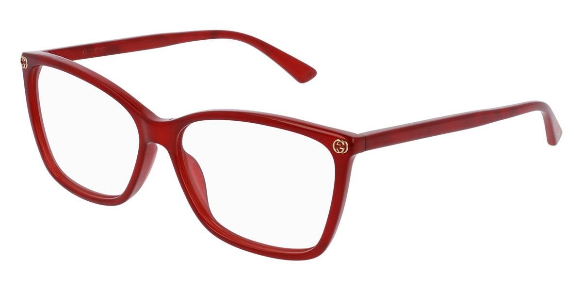 Gucci® GG0025O GUC GG0025O 004 56 - Red Eyeglasses