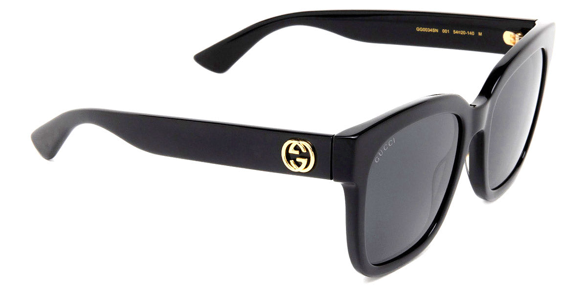 Gucci® GG0034SN GUC GG0034SN 001 54 - Black Sunglasses