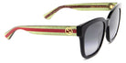 Gucci® GG0034SN GUC GG0034SN 002 54 - Black/Green Sunglasses