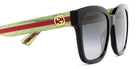 Gucci® GG0034SN GUC GG0034SN 002 54 - Black/Green Sunglasses
